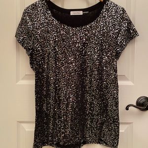 Calvin Klein sparkly top black, large